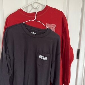 Two Hollister long sleeve